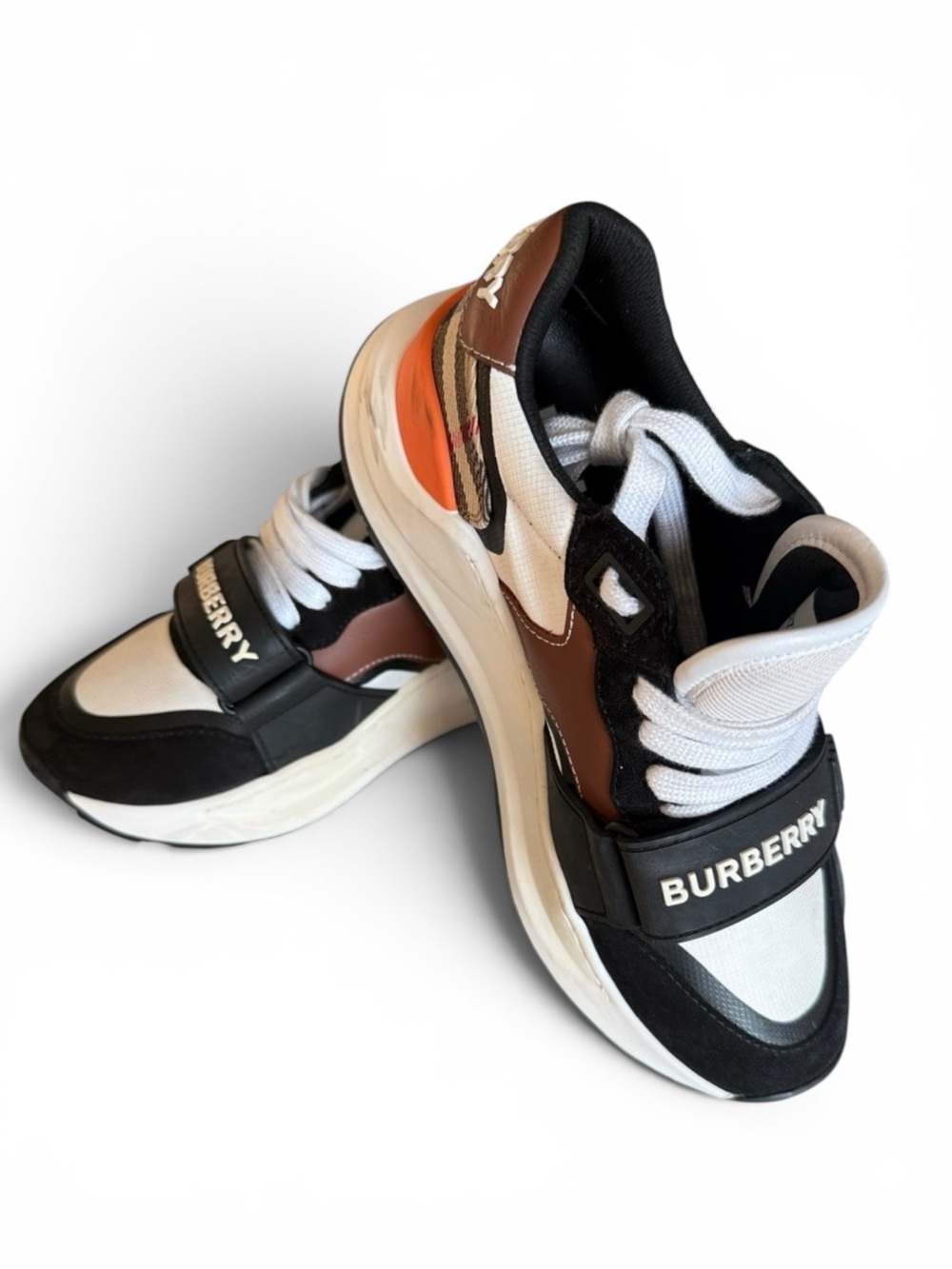 Burberry Kids Sneakers Unisex Size 3.5